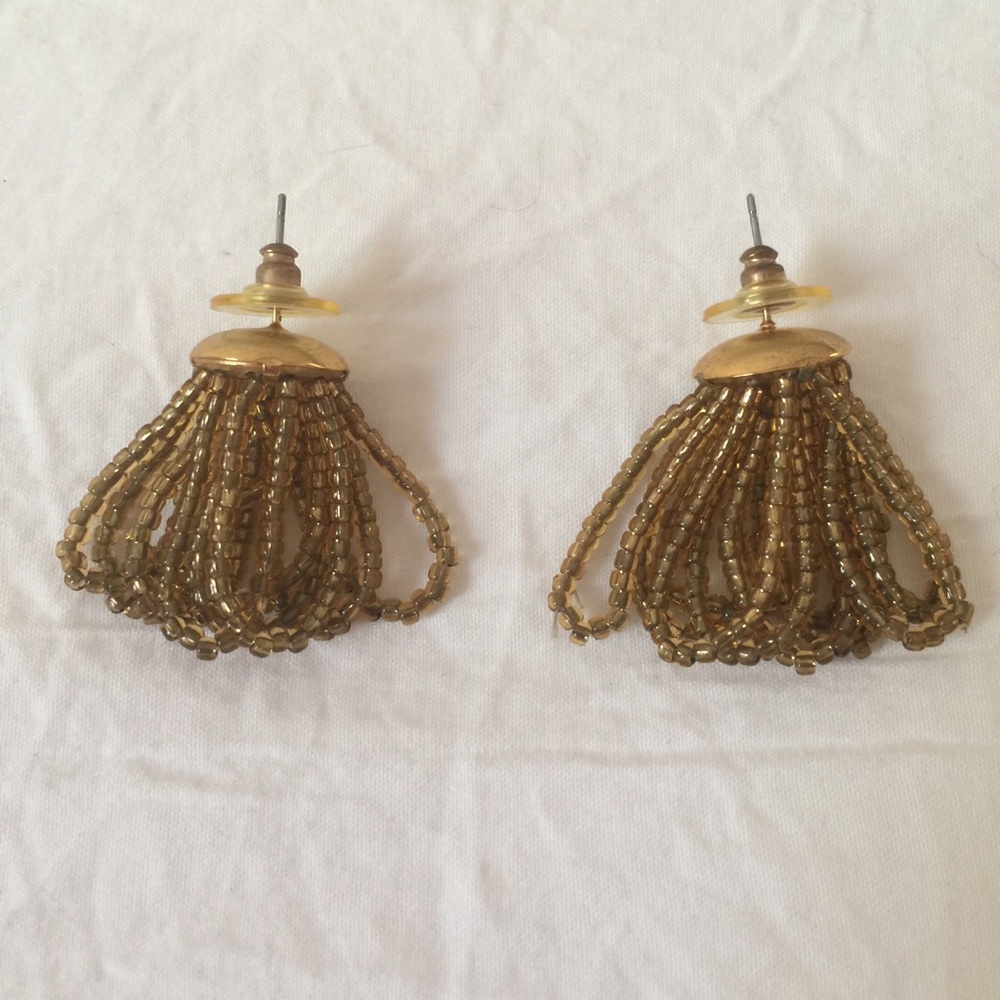 Earrings Delicate Vintage Tiny Beads Pierced - image 2